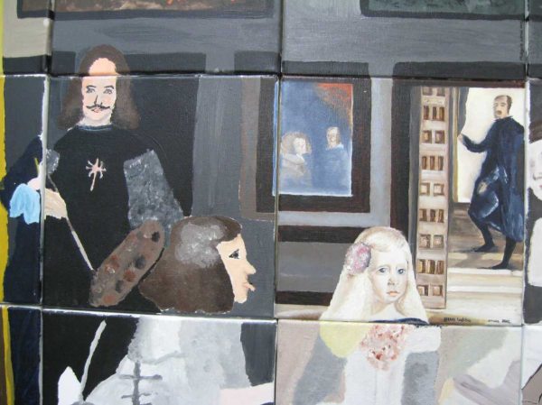 Les Ménines , Peinture sur toile 1. Las Méninas Painting on canvas 1