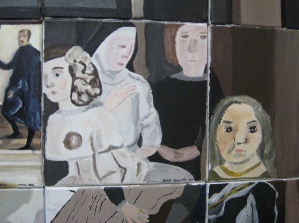 Les Ménines , Peinture sur toile 2. Las Méninas Painting on canvas 2