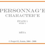 Cartel : Personnag' E « 1 »