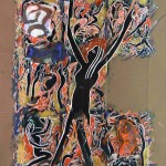 Projet E2 – Personnag’E, β. (Bêta) 98. « Etude pour Le Vainqueur 2 ». 2007-2008. Acrylique sur papier. 65 x 50 cm. (Project E2 – Character’E, β. (Beta) 98. « Study for The Winner 2 ». 2007-2008. Acrylic on paper, 25.5 x 19.6 inches.)