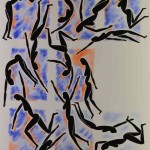 Projet E3 – Personnag’E, β. (Bêta) 305. 2009. Acrylique sur papier. 65 x 50 cm. (Project E3 – Character’E, β. (Beta) 305. 2009. Acrylic on paper, 25.5 x 19.6 inches.)