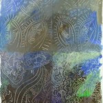 Projet E3 – Paysag’E, β. (Bêta) 533. 01. 2012. Acrylique sur papier. 65 x 50 cm. (Project E3 – Landscap’E, β. (Beta) 533. 01. 2012. Acrylic on paper, 25.5 x 19.6 inches.)