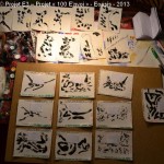 Projet E3 – Projet « E'nvoi  », étape 4 : peindre les formes. 2013. (Project « E'Card », step 4 : painting the forms. 2013.)