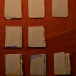 Projet E3 – Projet « E'nvoi  », étape 7 : plier les supports. 2013. (Project « E'Card », step 7 : folding the supports. 2013.)